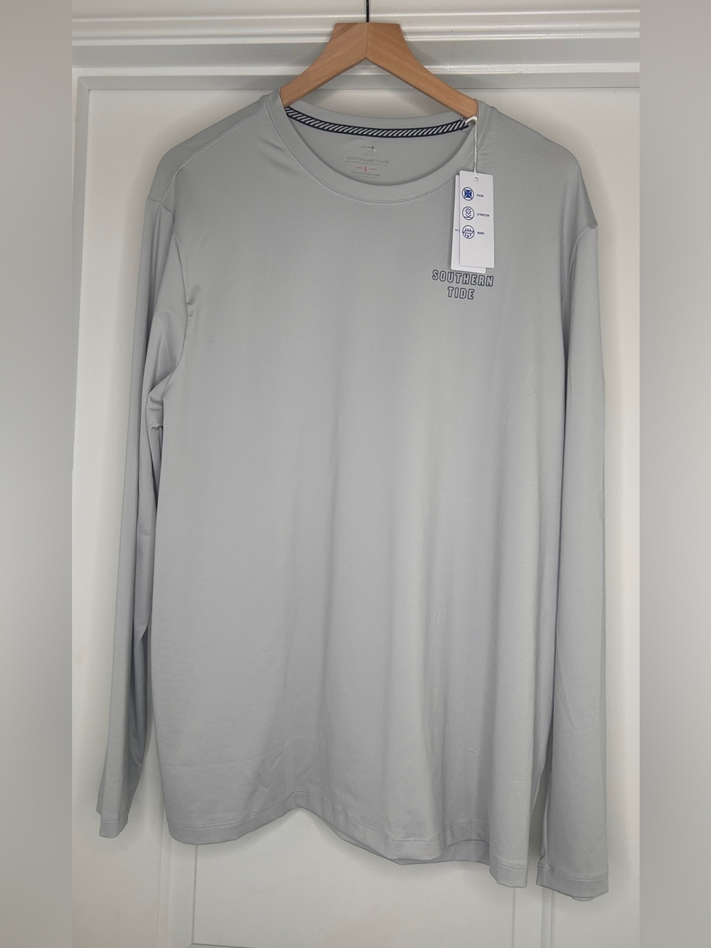 NWT Men’s Southern Tide Platinum G Skipjack Performance Long Sleeve Shirt, L - Picture 6 of 9